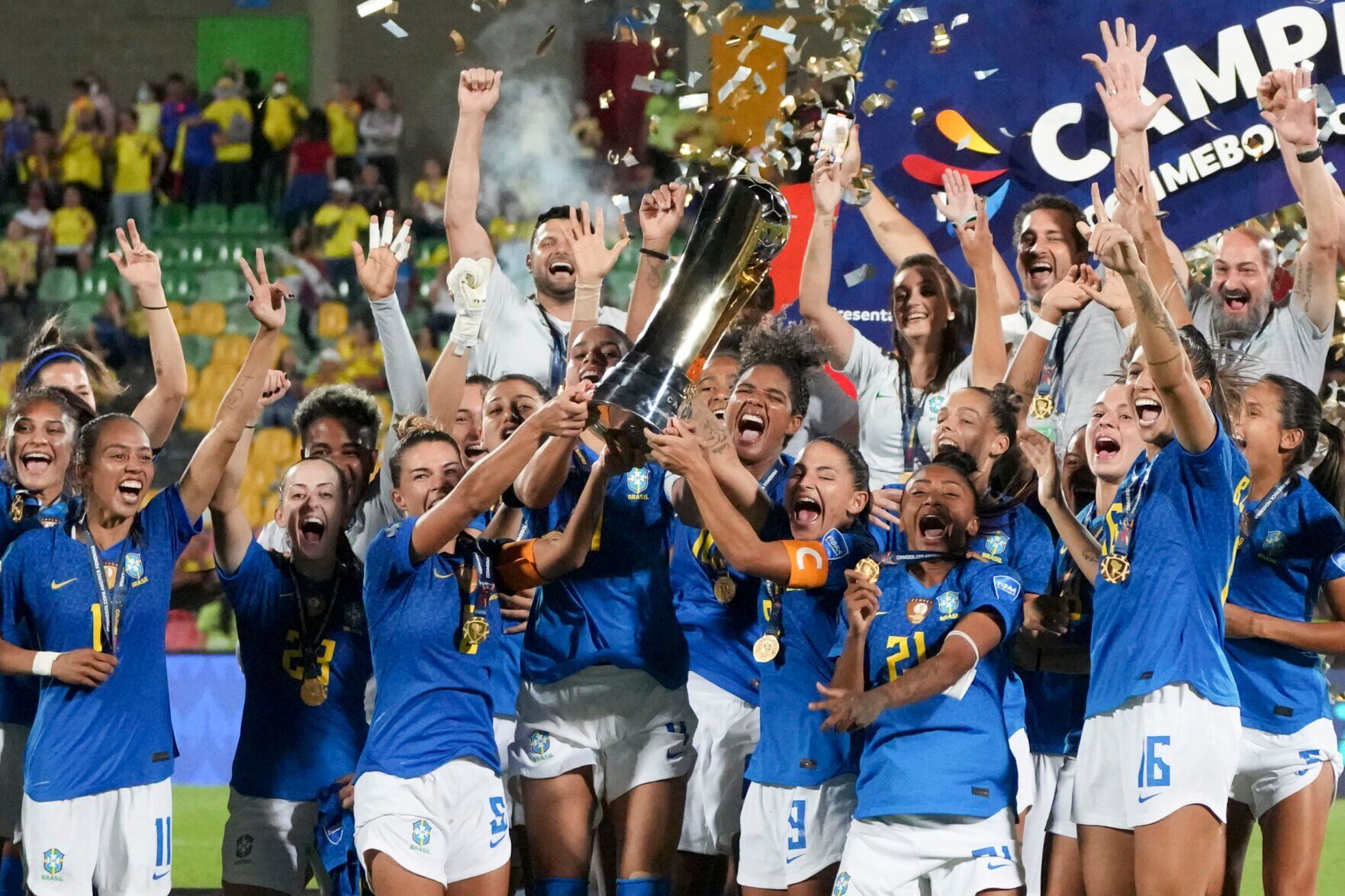 APTOPIX Colombia Brazil Copa America Women Soccer